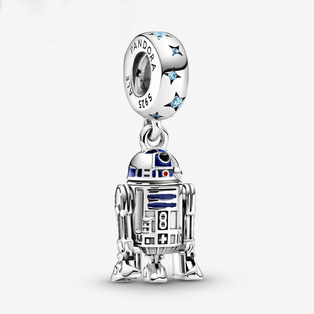 Disney Star Wars R2-D2 Dangle Charm Hallmarked S925 Sterling Silver