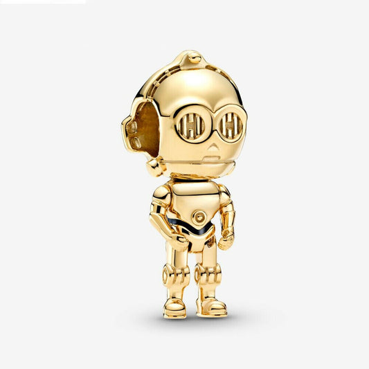 Disney Star War C-3PO Charm Hallmarked S925 Sterling Silver