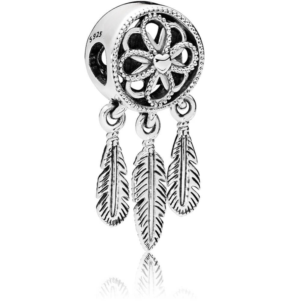 Spiritual Dreamcatcher Charm Hallmarked S925 Sterling Silver