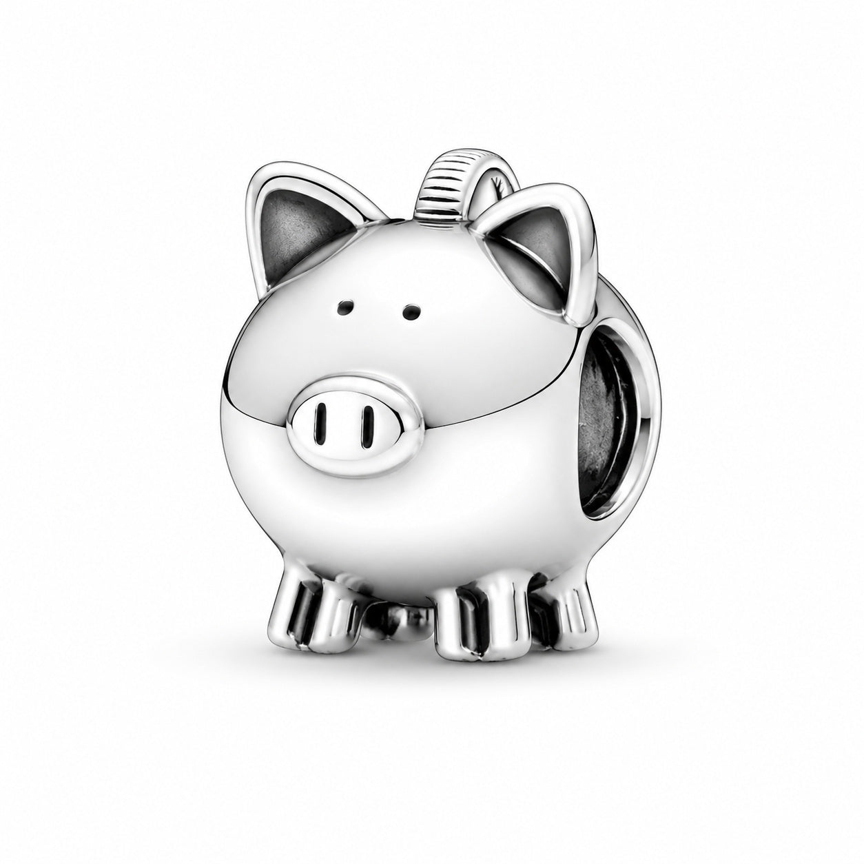 Piggy Bank Charm Hallmarked S925 Sterling Silver