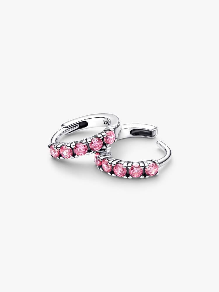Pink Huggie Earrings
