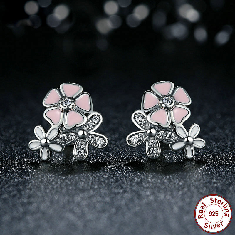 Poetic Bloom Sterling Silver stud Earrings