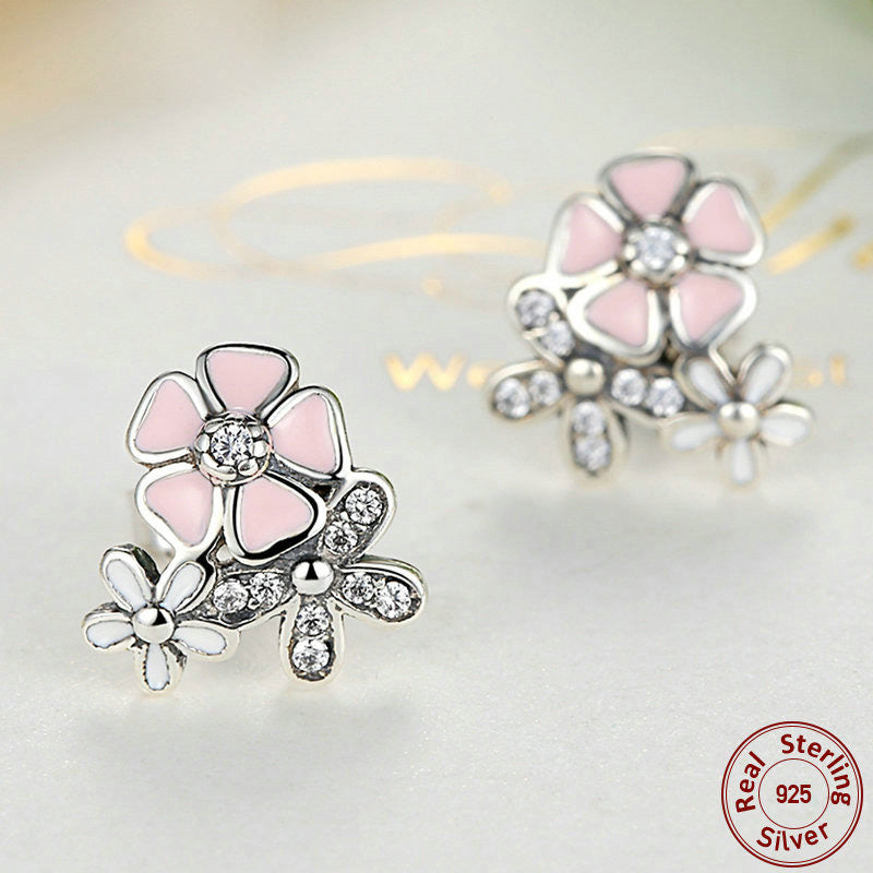 Poetic Bloom Sterling Silver stud Earrings