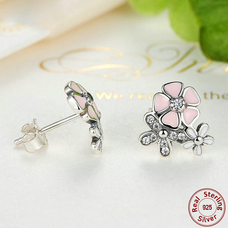 Poetic Bloom Sterling Silver stud Earrings