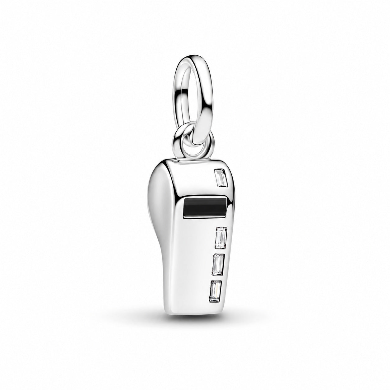 Referee Whistle Dangle Charm Hallmarked S925 Sterling Silver