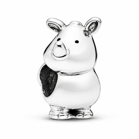 Rhino the Rhinoceros Charm Hallmarked S925 Sterling Silver