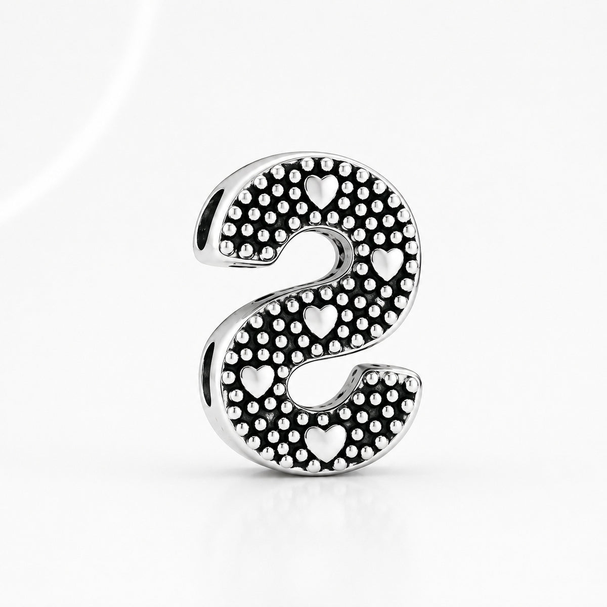 S925 Simple Alphabets A to Z Sterling Silver Charms Collection