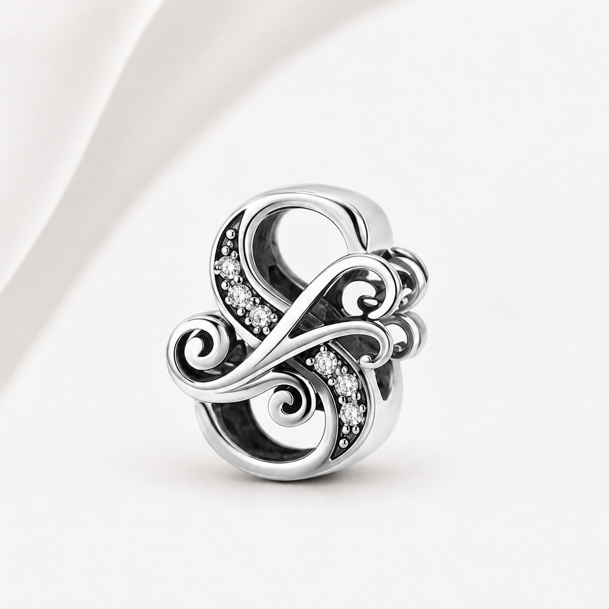 S925 Classic Alphabets A to Z Sterling Silver Charm Collection