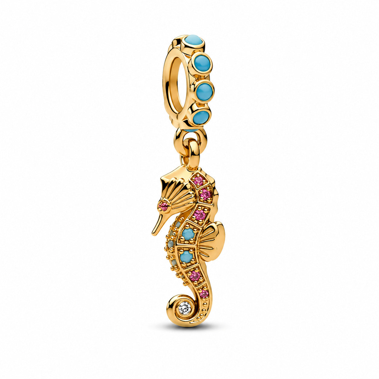 Seahorse Dangle Charm Hallmarked S925 Sterling Silver