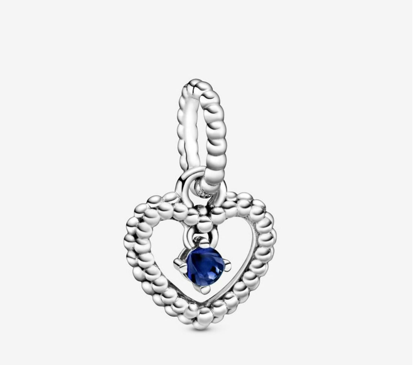 Birthstone Heart Months Dangle Silver Charm S925 Sterling Silver Charms Collection