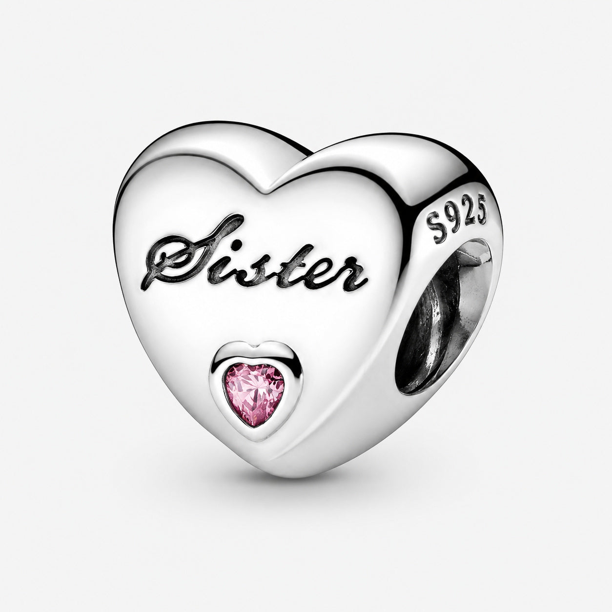 Sister Heart Charm S925 Sterling Silver