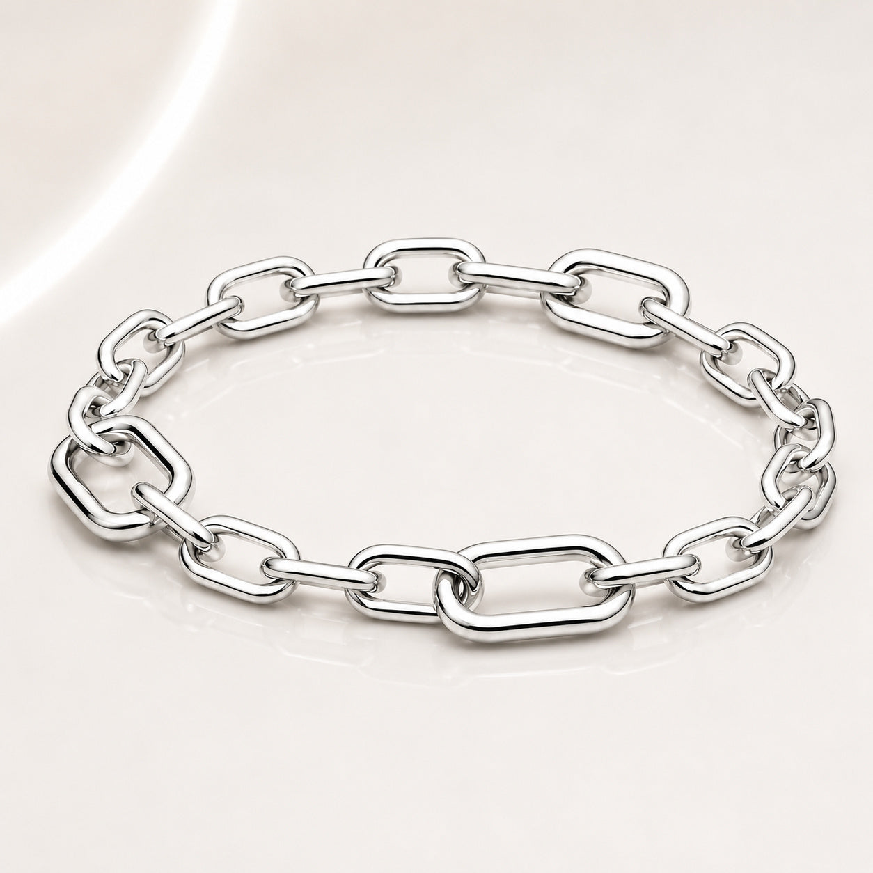 Small-Link Chain Bracelet Hallmarked S925 Sterling Silver