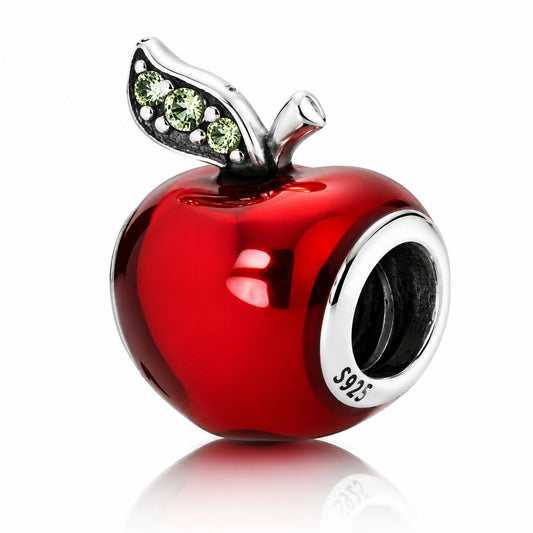 Snow White Apple Charm Hallmarked S925 Sterling Silver