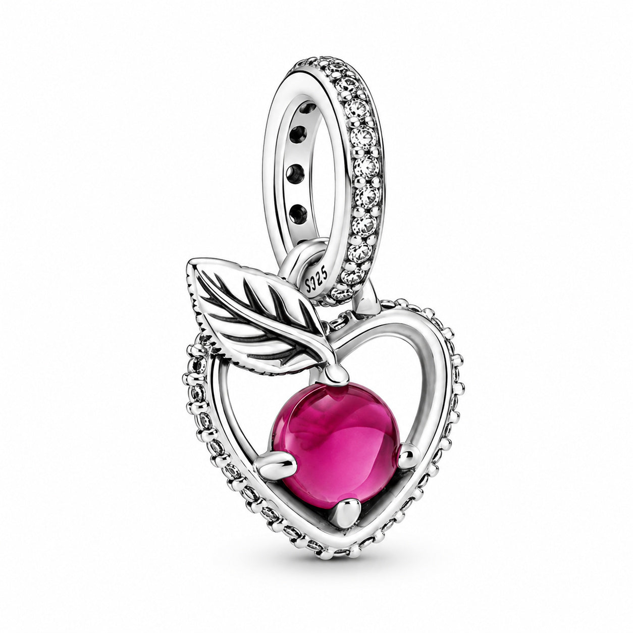 Snow White Apple Dangle Charm S925 Sterling Silver