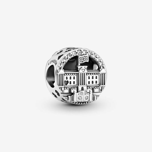 Sparkling Buckingham Palace Charm Hallmarked S925 Sterling Silver