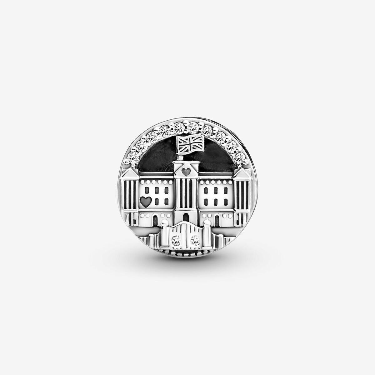 Sparkling Buckingham Palace Charm Hallmarked S925 Sterling Silver