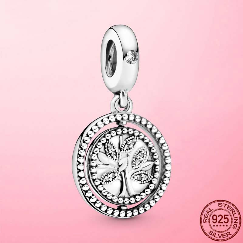 Tree of Life Dangle Charm Hallmarked S925 Sterling Silver