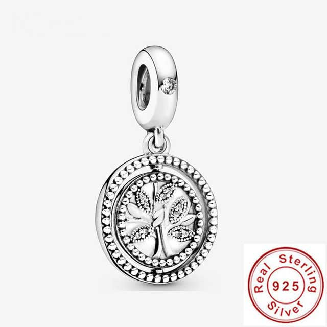 Tree of Life Dangle Charm Hallmarked S925 Sterling Silver