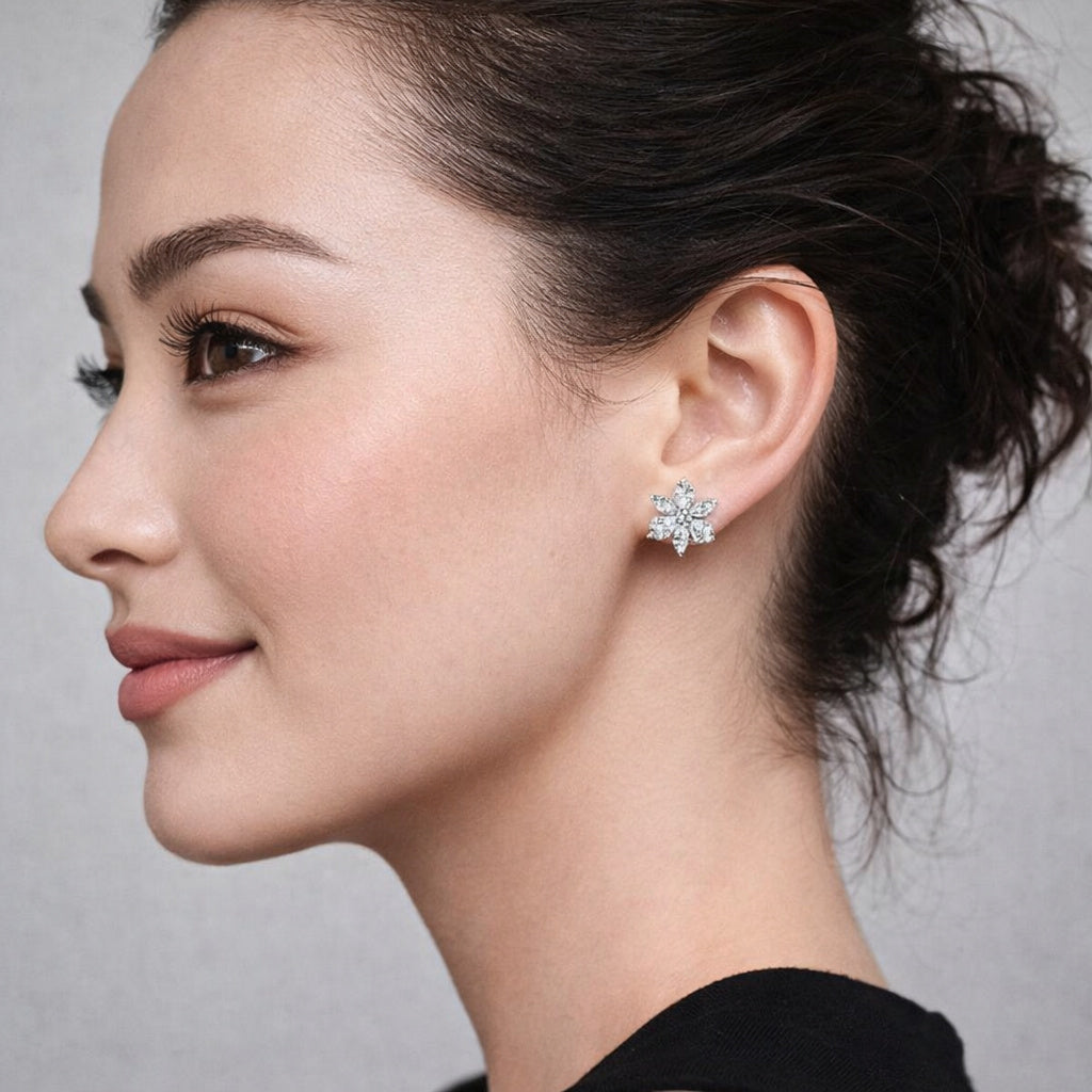 Sparkling Herbarium Cluster Stud Earrings