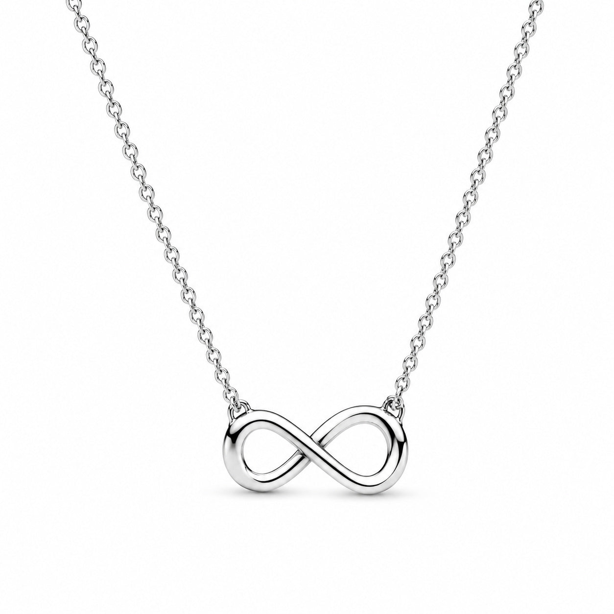 Sparkling Infinity Collier Necklace Hallmarked S925 Sterling Silver