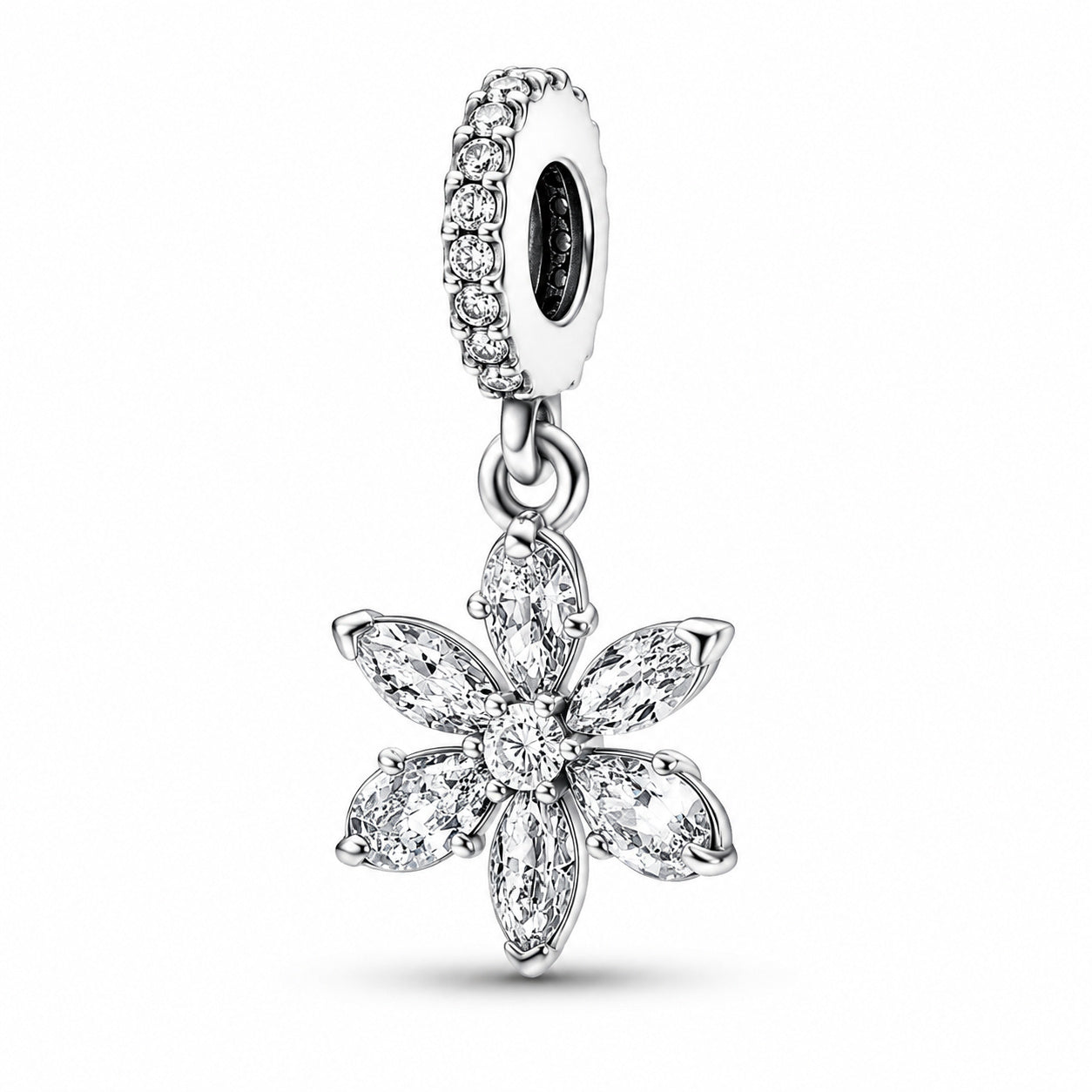 Sparkling Herbarium Cluster Dangle Charm S925 Sterling Silver