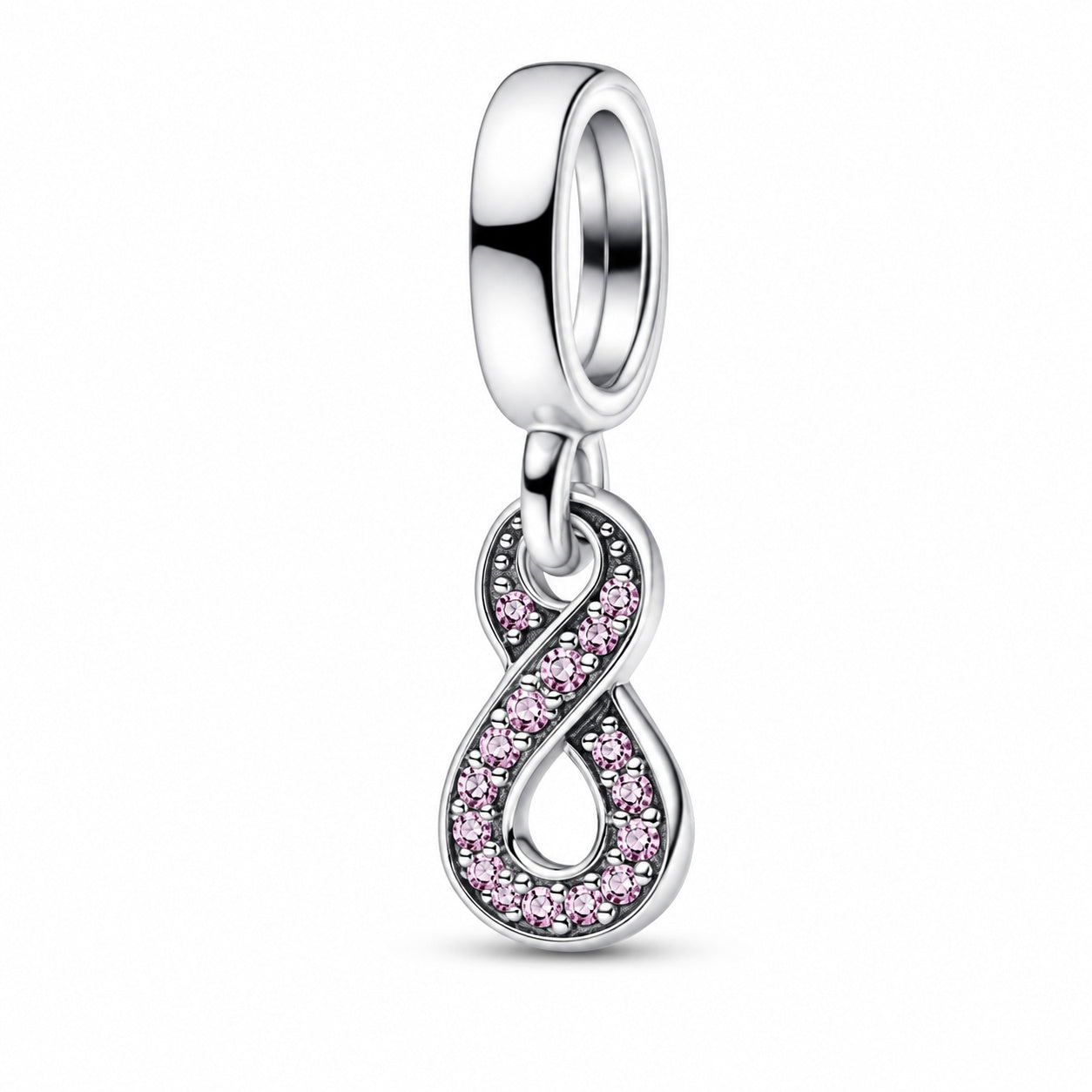 Sparkling Infinity Dangle Charm S925 Sterling Silver