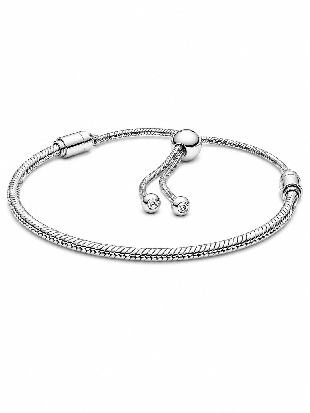 Moments Snake Chain Slider Bracelet Hallmarked S925 Sterling Silver