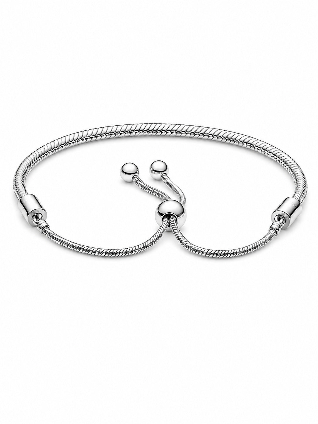 Moments Snake Chain Slider Bracelet Hallmarked S925 Sterling Silver