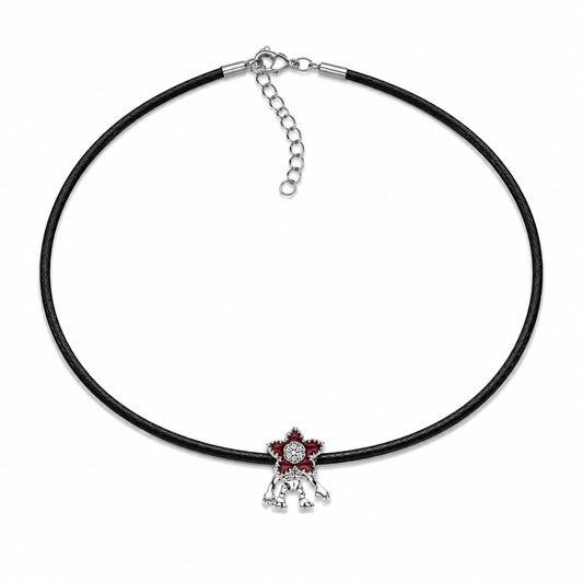 Stranger Things moveable demogorgon Necklace Pendant & Adjustable Black Cord Hallmarked S925 Sterling Silver