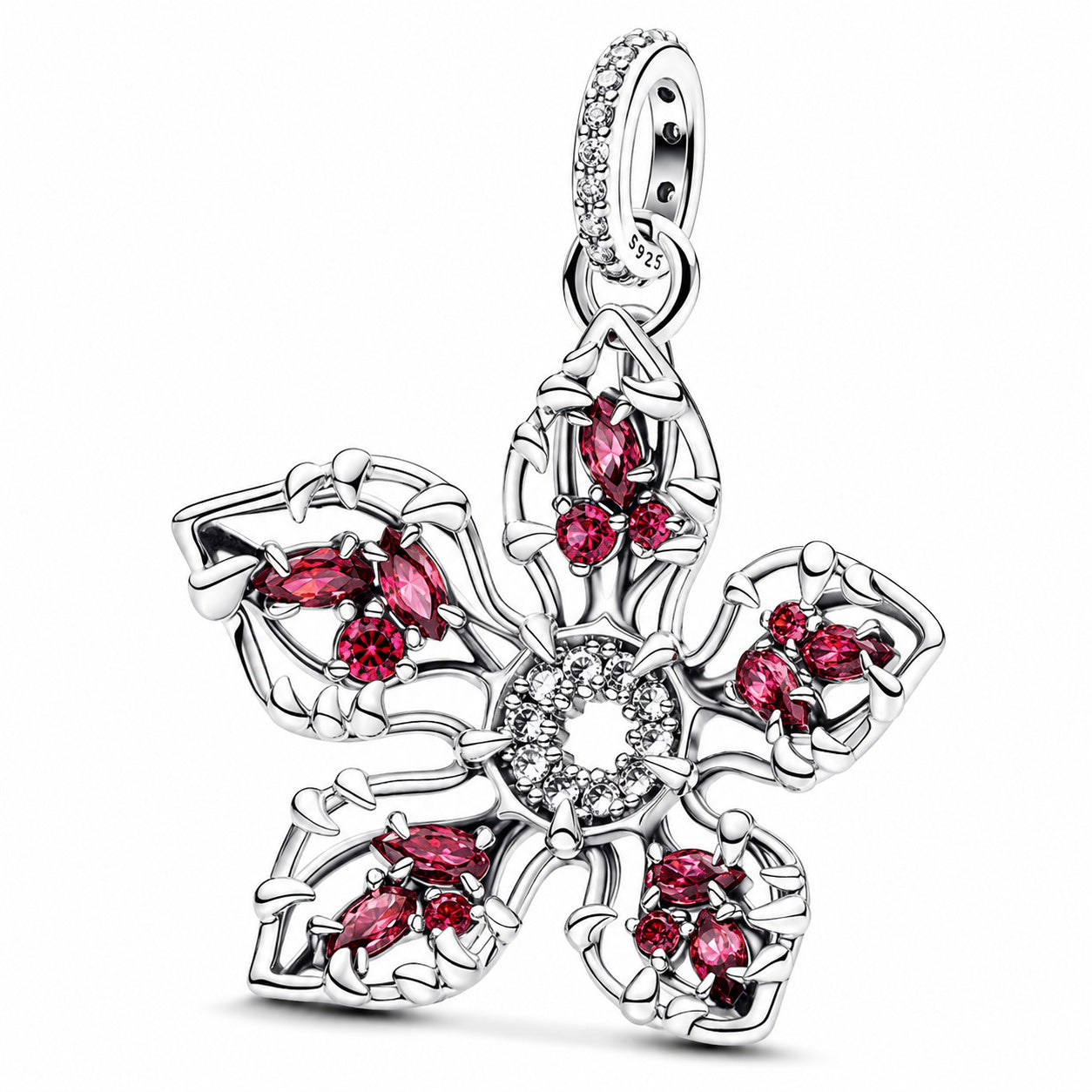 Stranger Things Demogorgon Large Dangle Charm Hallmarked S925 Sterling Silver