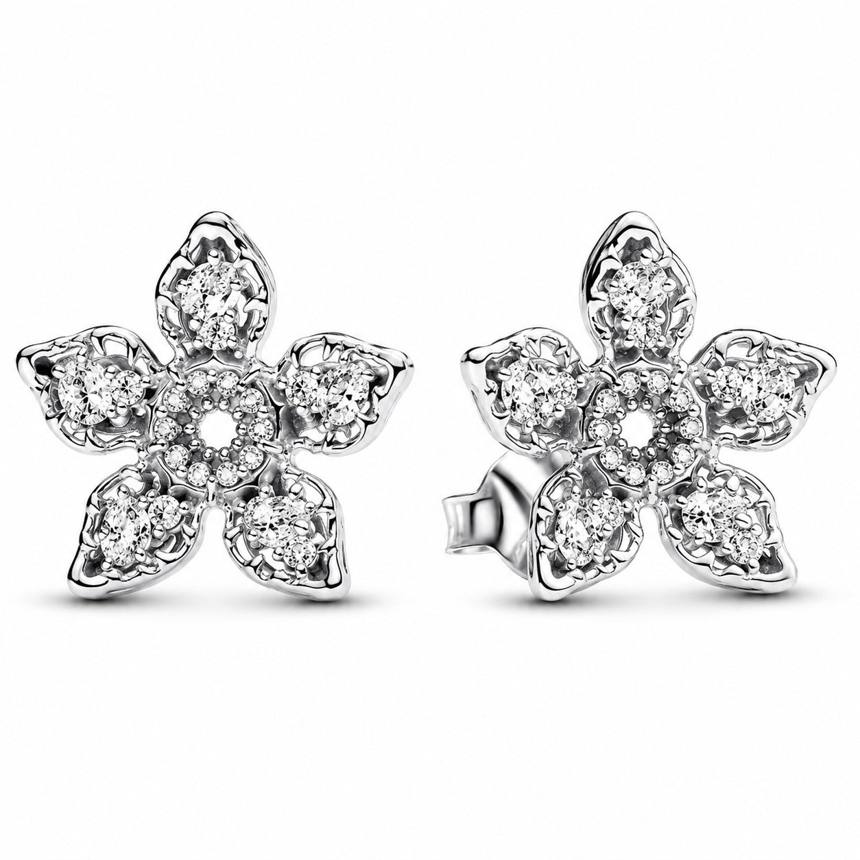 Stranger Things Demogorgon Silver Stud Earrings