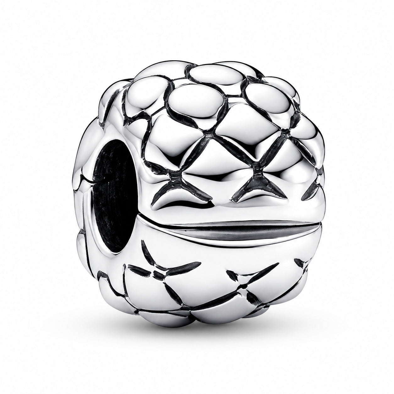 Studded Clip Charm Hallmarked S925 Sterling Silver