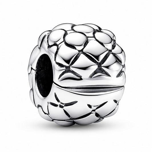 Studded Clip Charm Hallmarked S925 Sterling Silver