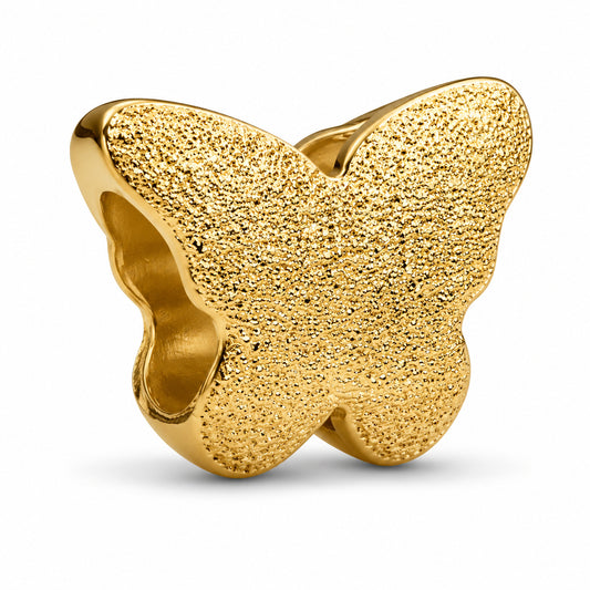 Textured Butterfly Mini Charm Hallmarked S925 Sterling Silver