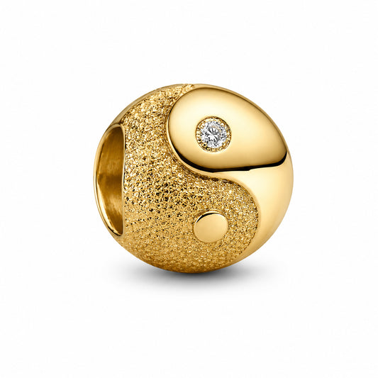 Textured Yin & Yang Mini Charm Hallmarked S925 Sterling Silver