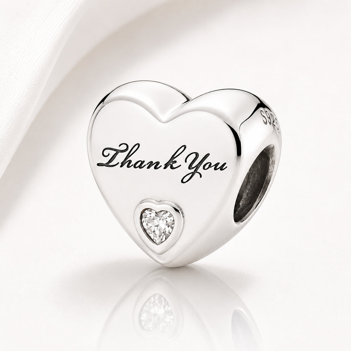 Family Hearts Bracelet Charm Hallmarked S925 Sterling Silver
