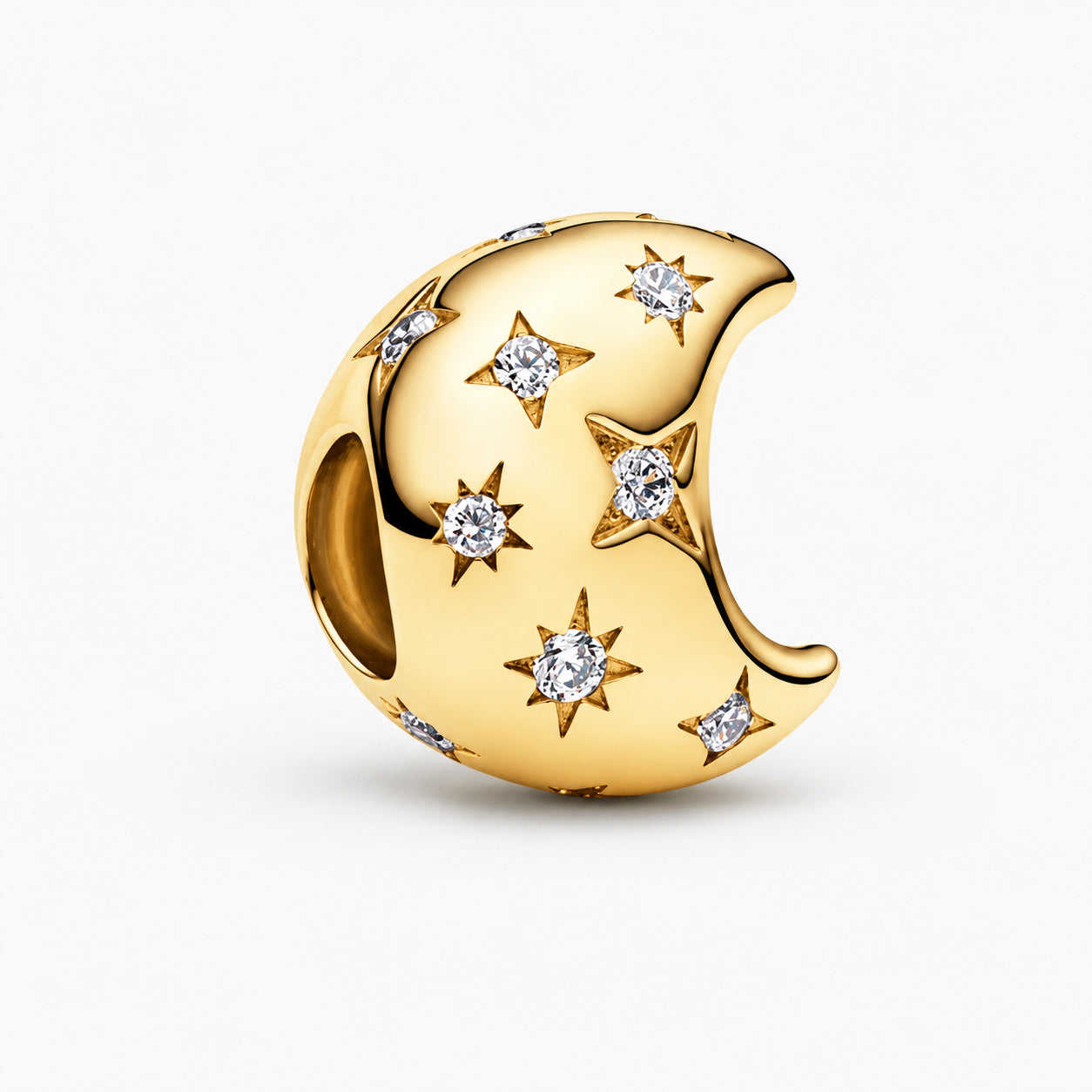 The Golden Crescent Moon Charm S925 Sterling Silver