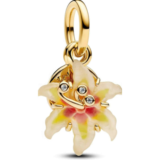 Disney Tangled Sundrop Flower Glow-in-the-dark Charm Hallmarked S925 Sterling Silver