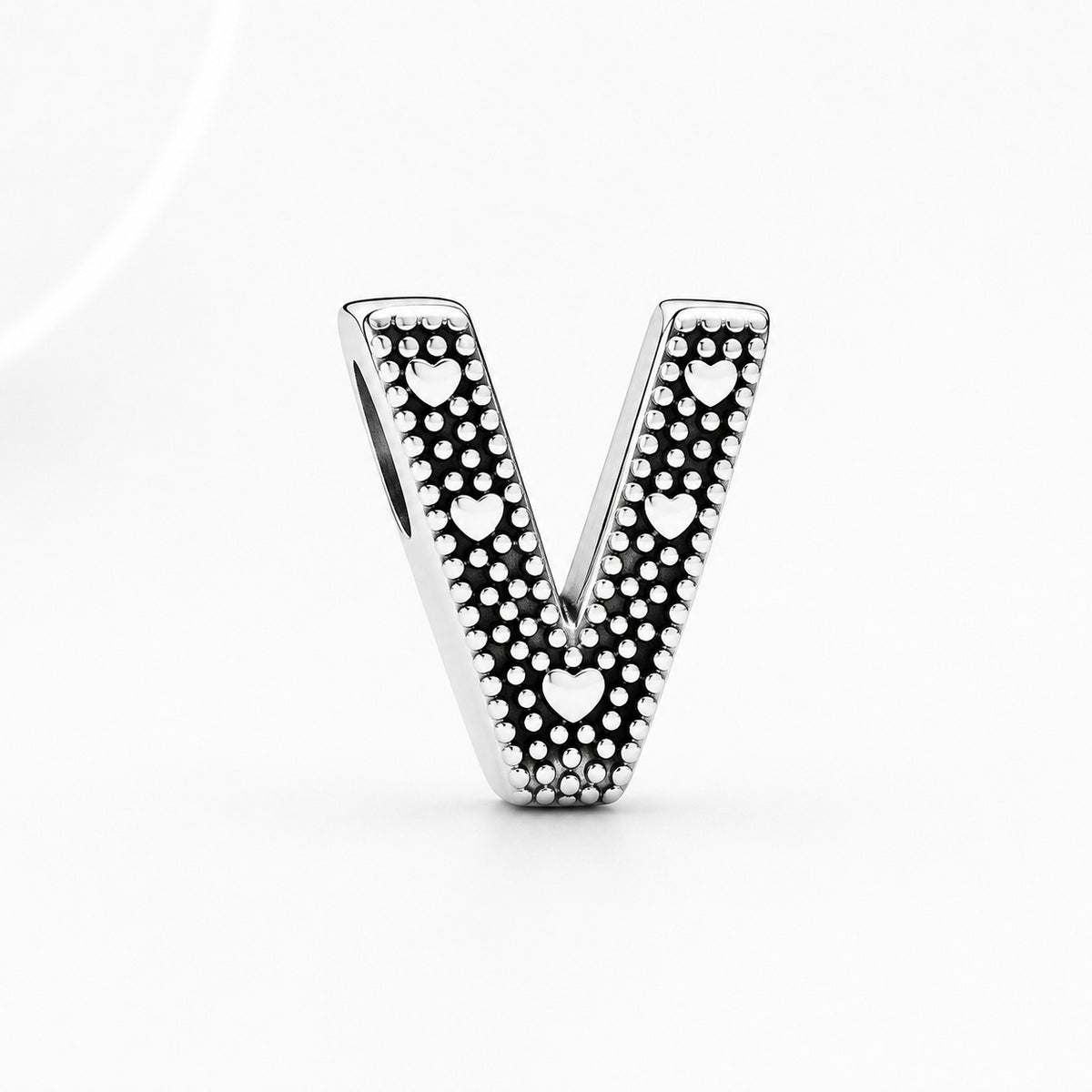 S925 Simple Alphabets A to Z Sterling Silver Charms Collection