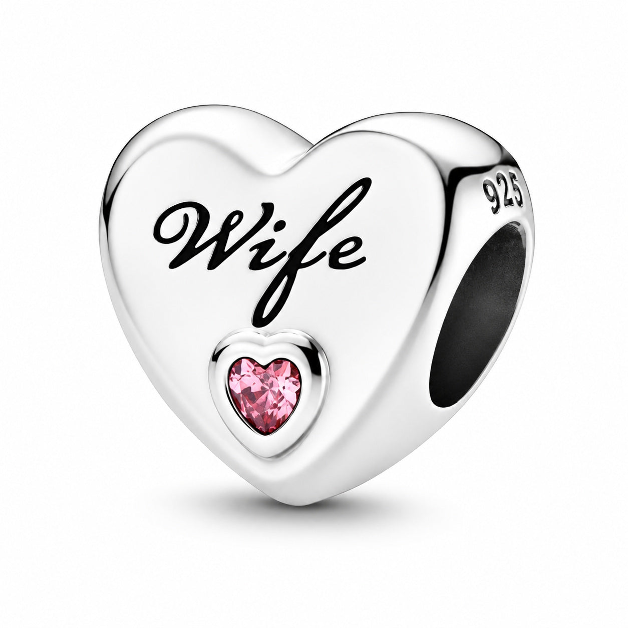 Wife Heart Charm S925 Sterling Silver