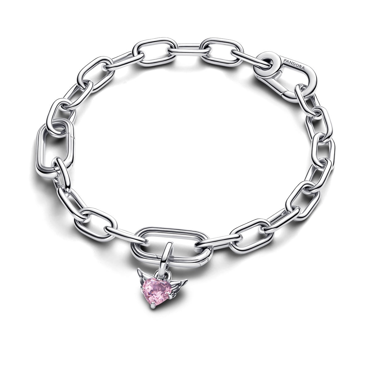 Winged Heart Mini Dangle Charm Hallmarked S925 Sterling Silver