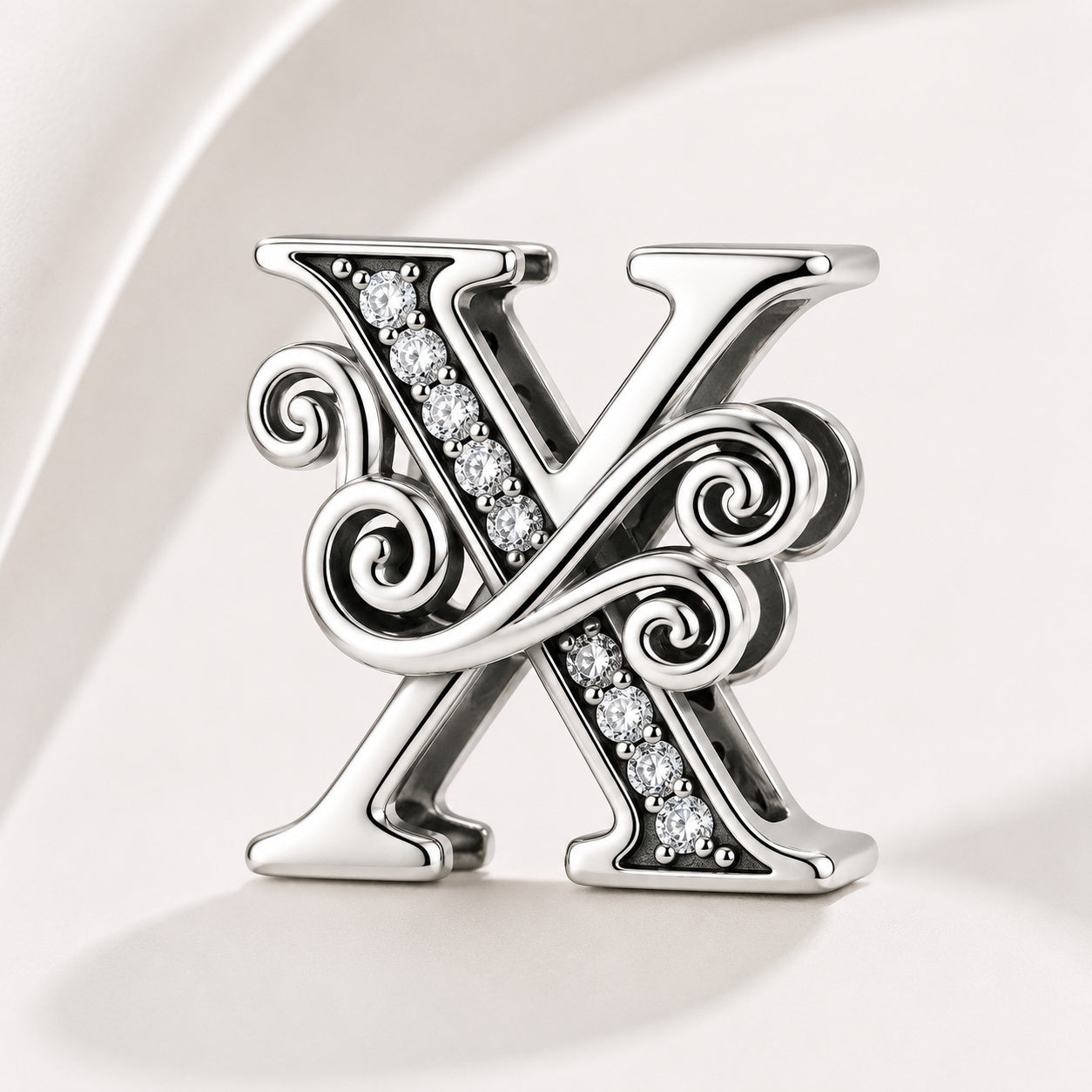 S925 Classic Alphabets A to Z Sterling Silver Charm Collection