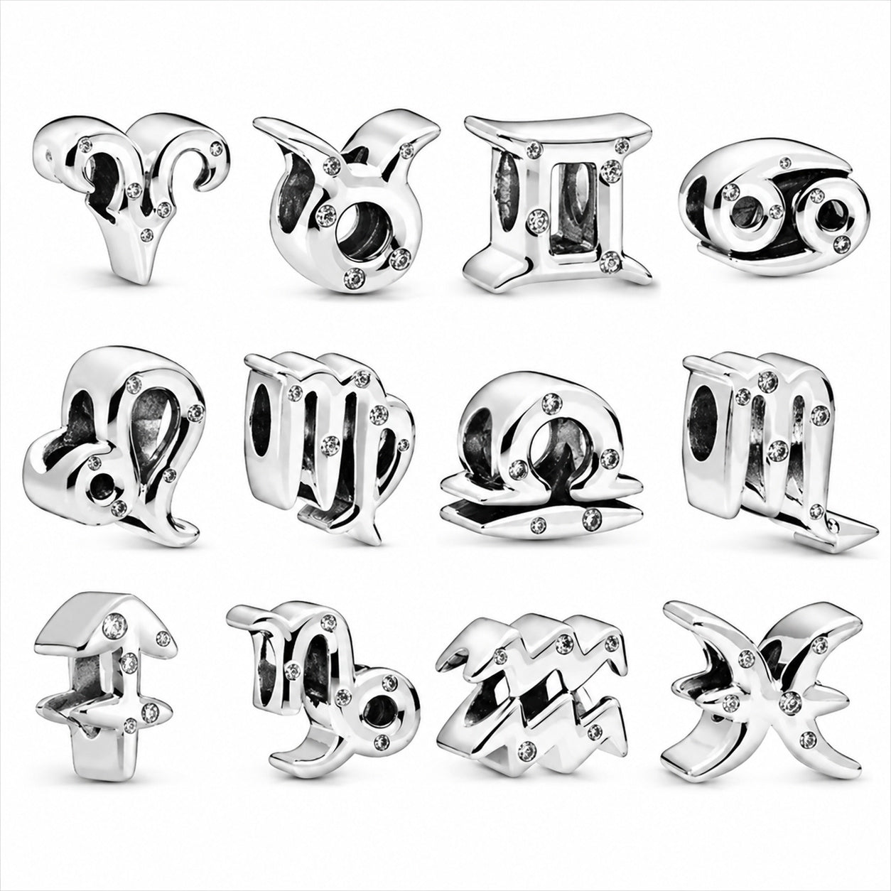 S925 Zodiac Sterling Silver Charm Collection