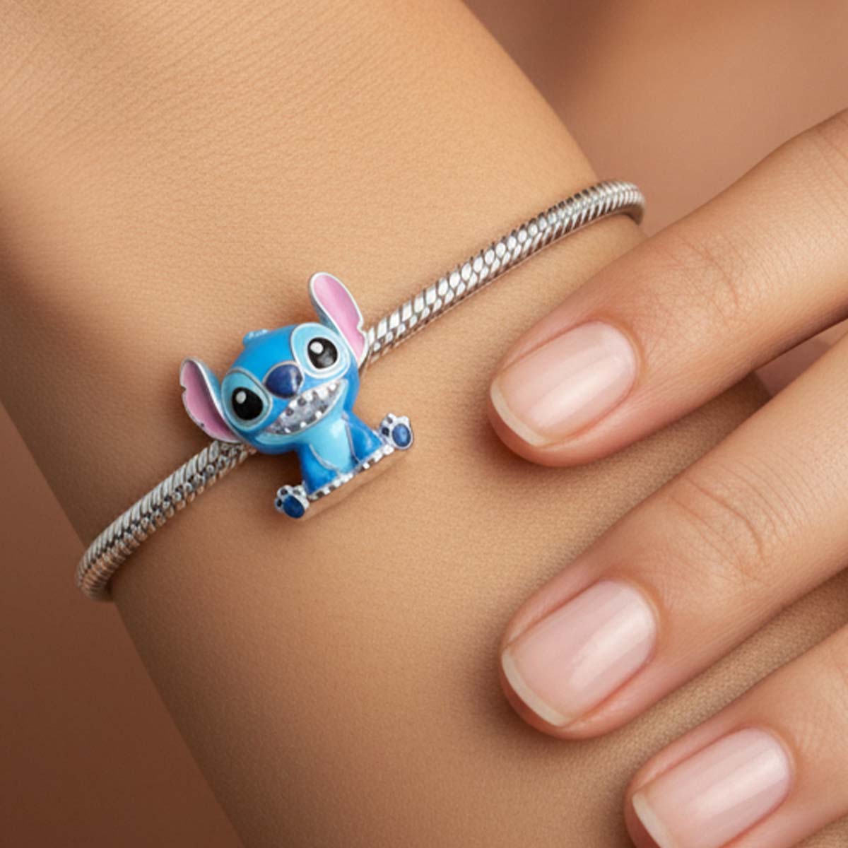 Disney Lilo Stitch Charm Hallmarked S925 Sterling Silver