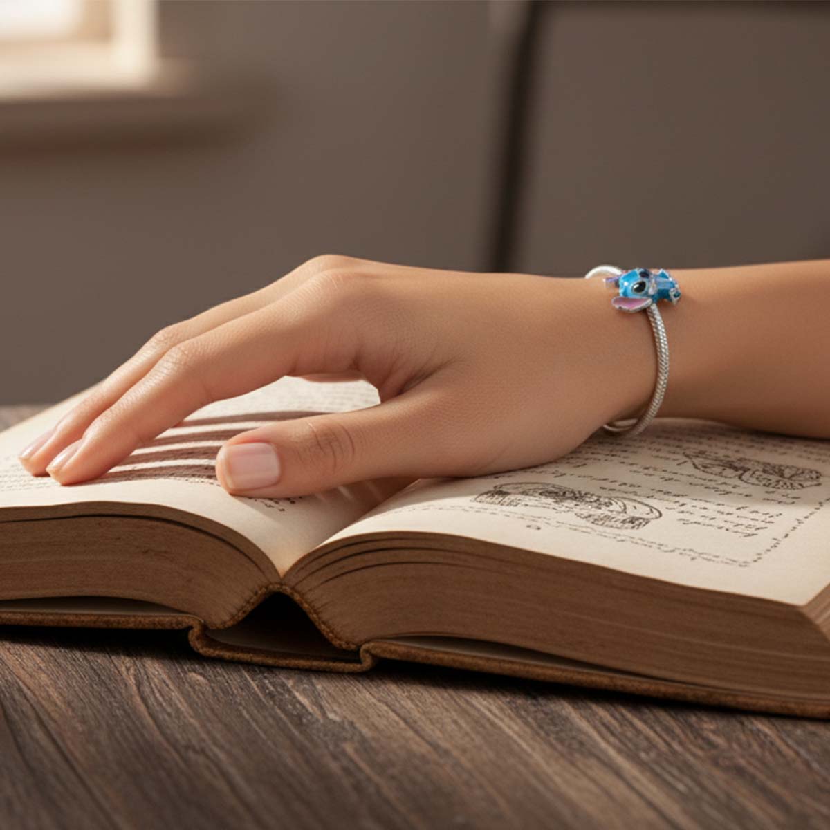 Disney Lilo Stitch Charm Hallmarked S925 Sterling Silver