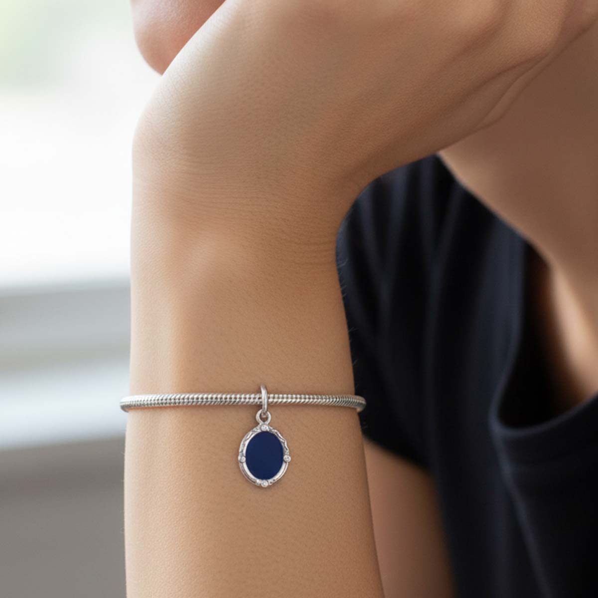 Disney Snow White Magic Mirror Dangle Charm Hallmarked S925 Sterling Silver