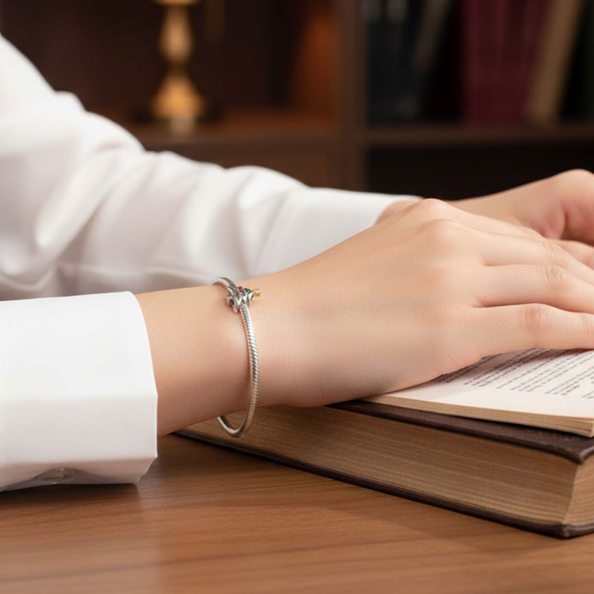 Christmas Tree Charm Hallmarked S925 Sterling Silver