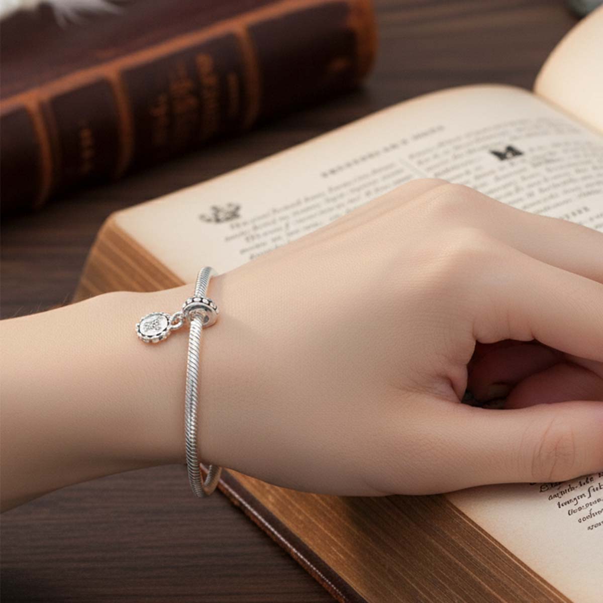 Engravable Scottish Cow Dangle Charm Hallmarked S925 Sterling Silver