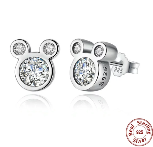 Micky Mouse Sterling Silver stud Earrings