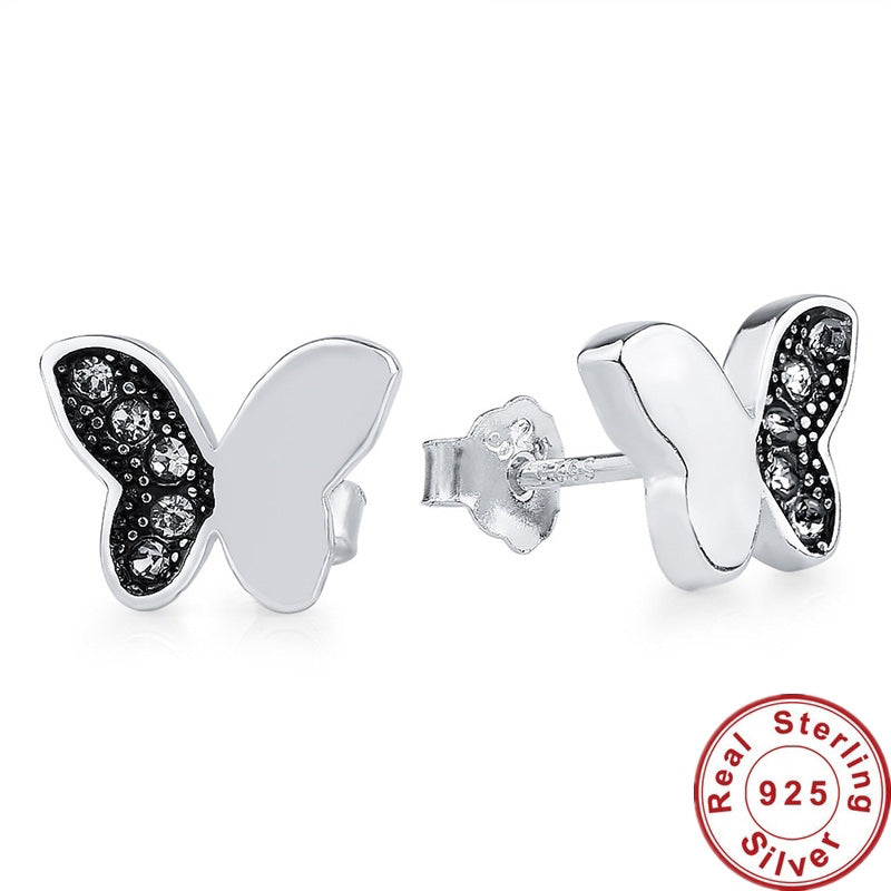 Fluttering Butterflies Sterling Silver stud Earrings
